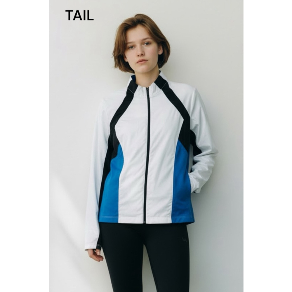 TAIL White Blue Black Full Zip Jacket Golf s